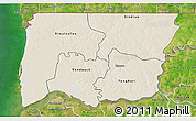 Shaded Relief 3D Map of Bignona, satellite outside