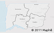Silver Style 3D Map of Bignona, single color outside