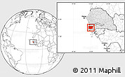 Blank Location Map of Bignona, highlighted country