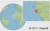 Savanna Style Location Map of Bignona