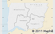 Classic Style Map of Bignona, single color outside