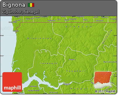 Physical Map of Bignona