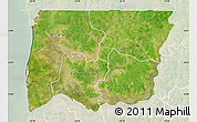 Satellite Map of Bignona, lighten