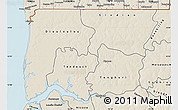Shaded Relief Map of Bignona