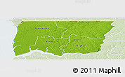 Physical Panoramic Map of Bignona, lighten