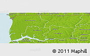 Physical Panoramic Map of Bignona