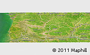 Satellite Panoramic Map of Bignona