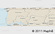 Shaded Relief Panoramic Map of Bignona