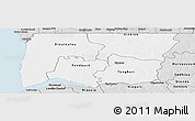 Silver Style Panoramic Map of Bignona