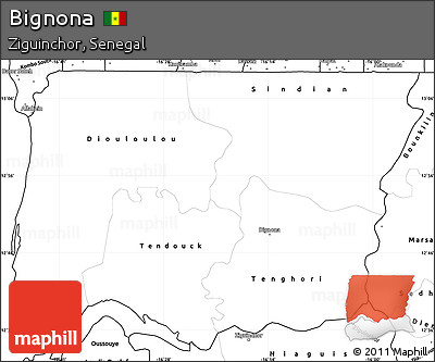 Blank Simple Map of Bignona