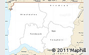 Classic Style Simple Map of Bignona