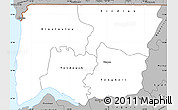 Gray Simple Map of Bignona