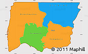 Political Simple Map of Bignona, cropped outside