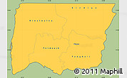 Savanna Style Simple Map of Bignona, cropped outside