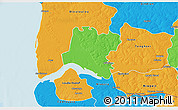 Political 3D Map of Tendouck