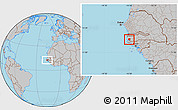Gray Location Map of Tendouck