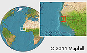Satellite Location Map of Tendouck