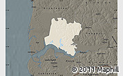 Shaded Relief Map of Tendouck, darken