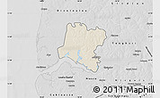 Shaded Relief Map of Tendouck, desaturated