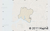 Shaded Relief Map of Tendouck, lighten