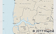 Shaded Relief Map of Tendouck