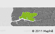 Physical Panoramic Map of Tendouck, desaturated