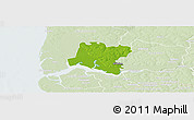 Physical Panoramic Map of Tendouck, lighten