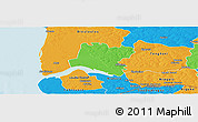 Political Panoramic Map of Tendouck