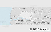 Silver Style Panoramic Map of Tendouck