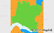 Political Simple Map of Tendouck