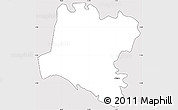Silver Style Simple Map of Tendouck, cropped outside