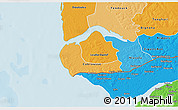 Political Shades 3D Map of Oussouye