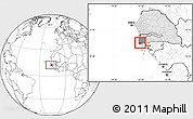 Blank Location Map of Loudia Ouolof, highlighted country, highlighted grandparent region