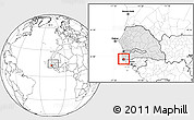 Blank Location Map of Loudia Ouolof, highlighted country, highlighted parent region, within the entire country
