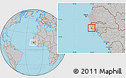 Gray Location Map of Loudia Ouolof, highlighted parent region