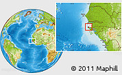 Physical Location Map of Loudia Ouolof, highlighted parent region, highlighted grandparent region