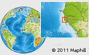 Physical Location Map of Loudia Ouolof, highlighted parent region