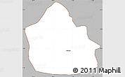 Gray Simple Map of Loudia Ouolof, cropped outside