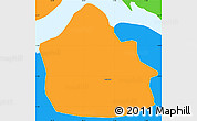 Political Simple Map of Loudia Ouolof