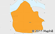 Political Simple Map of Loudia Ouolof, single color outside, borders and labels