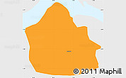 Political Simple Map of Loudia Ouolof, single color outside