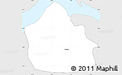 Silver Style Simple Map of Loudia Ouolof