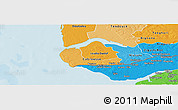 Political Shades Panoramic Map of Oussouye