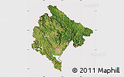 Satellite Map of Crna Gora, cropped outside