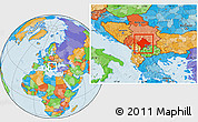 Political Location Map of Kosovo