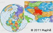 Political Location Map of Srbija