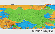 Political Panoramic Map of Srbija