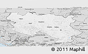 Silver Style Panoramic Map of Srbija