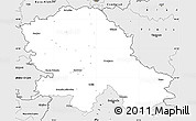 Silver Style Simple Map of Vojvodina