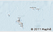 Gray 3D Map of Seychelles, single color outside